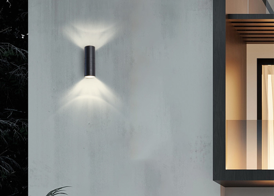 Đèn tường ngoài trời đơn giản hiện đại 6W 12W LED Vỏ hai đầu chống nước E27